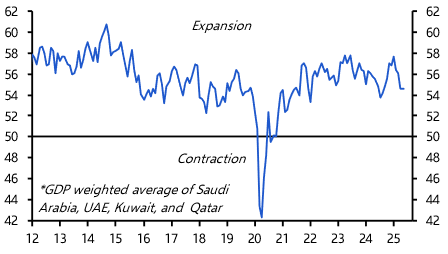 MENA PMIs: a soft year ahead for Gulf non-oil sectors
